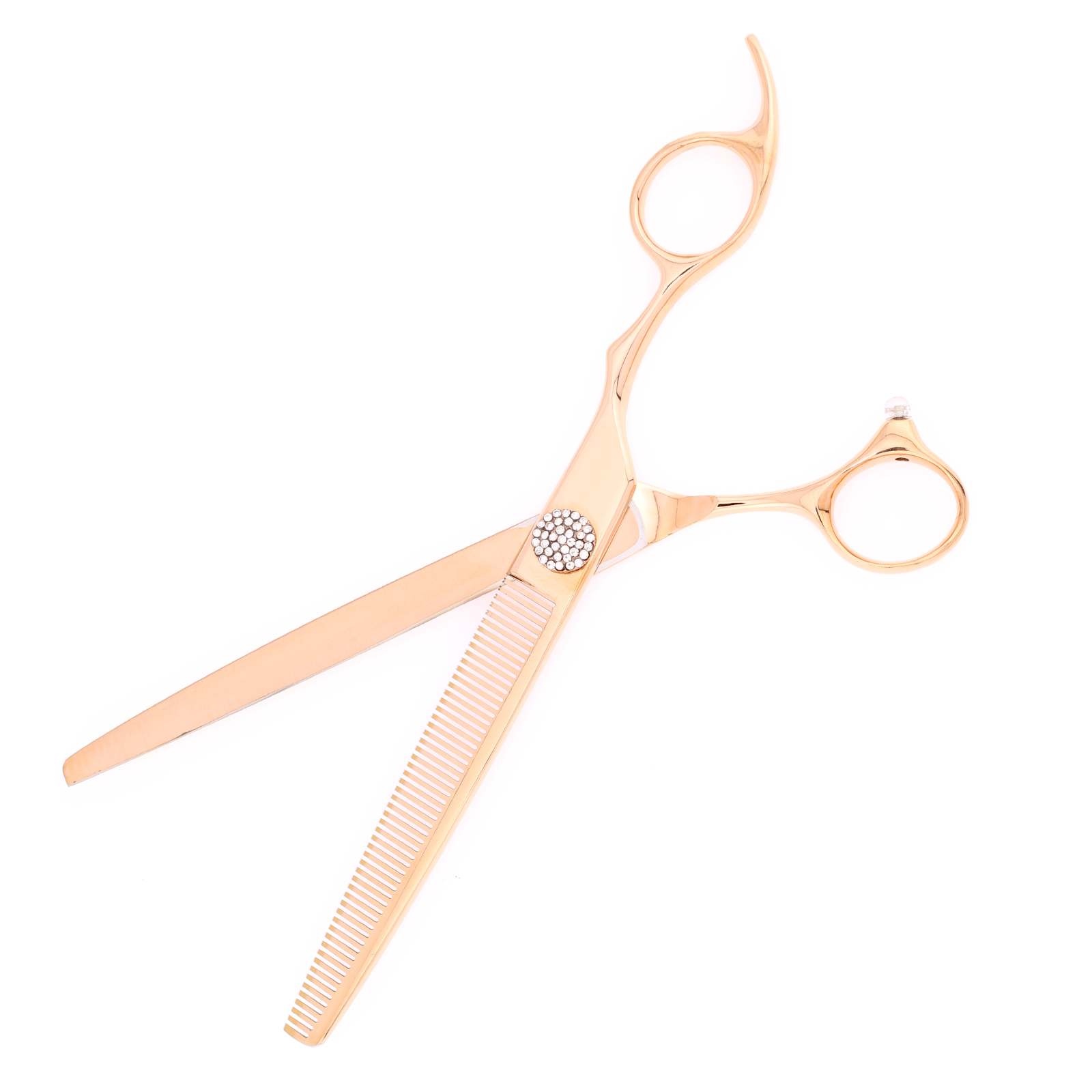 Titan Shears - Thinning Rose Gold 440C Convex RH OFF 7.5" image 2